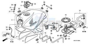 CB600F9 Europe Direct - (ED / 25K) drawing FUEL TANK