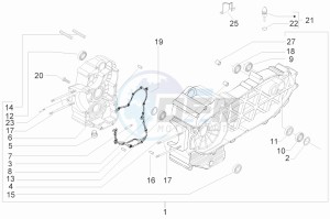 MP3 500 lt Sport business drawing Crankcase