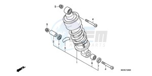 CBF600NA9 UK - (E / ABS MKH) drawing REAR CUSHION