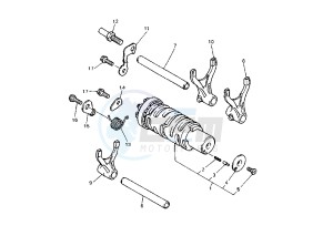 YZF R THUNDER CAT 600 drawing SHIFT CAM-FORK