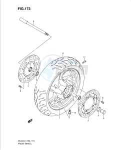 AN400Z drawing FRONT WHEEL (AN400L1 E2)