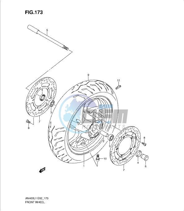 FRONT WHEEL (AN400L1 E2)