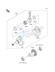 KVF360 4x4 KVF360A9F EU GB drawing Crankshaft