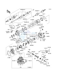 KVF 360 A [PRAIRIE 360 4X4] (A6F-A9F) A8F drawing DRIVE SHAFT-FRONT