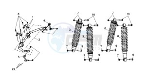 QUAD RAIDER 600 LE CHASSIS LONG drawing REAR SUSPENSION