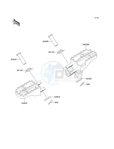 KX 125 L [KX125] (L2) [KX125] drawing FOOTRESTS