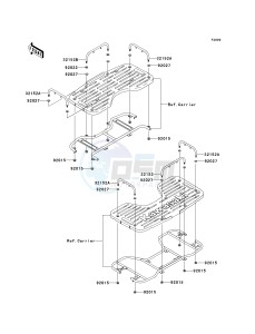 KVF 400 C [PRAIRIE 400 4X4] (C1-C4) [PRAIRIE 400 4X4] drawing OPTIONAL PARTS-- CARRIER GUARD- -