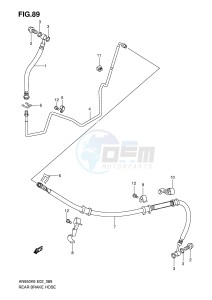 AN650 (E2) Burgman drawing REAR BRAKE HOSE (AN650K6 K7 K8 K9 L0)