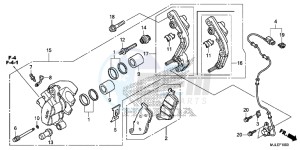 NC700SDE NC700SD 2ED - (2ED) drawing FRONT BRAKE CALIPER