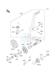 KX 125 M (M3) M3 drawing KICKSTARTER MECHANISM