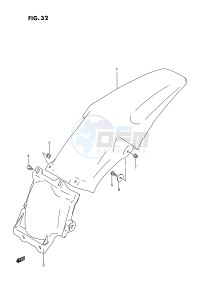 RM250 (E2) drawing REAR FENDER