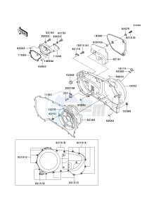 VN 1500 G [VULCAN 1500 NOMAD] (G1-G3) [VULCAN 1500 NOMAD] drawing RIGHT ENGINE COVER-- S- -