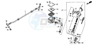 NSR50R drawing REAR BRAKE MASTER CYLINDER