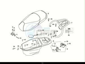 FIDDLE II 50 (AF05W5-NL) (E5) (M1) drawing SEAT - REAR GRIP