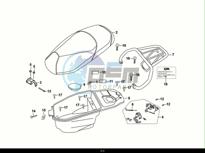 SEAT - REAR GRIP