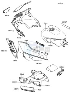 ZG 1000 A [CONCOURS] (A4-A6 A4 ONLY CAN) [CONCOURS] drawing DECAL-- RED- -