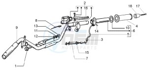 Liberty 50 4t RST ptt (F) France drawing Handlebars component parts