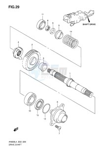 AN650Z ABS BURGMAN EXECUTIVE EU drawing DRIVE SHAFT