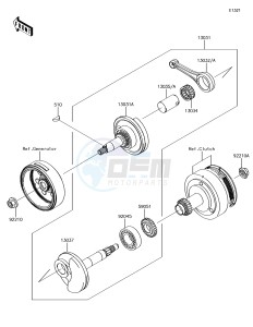 KLX110 KLX110CHF EU drawing Crankshaft