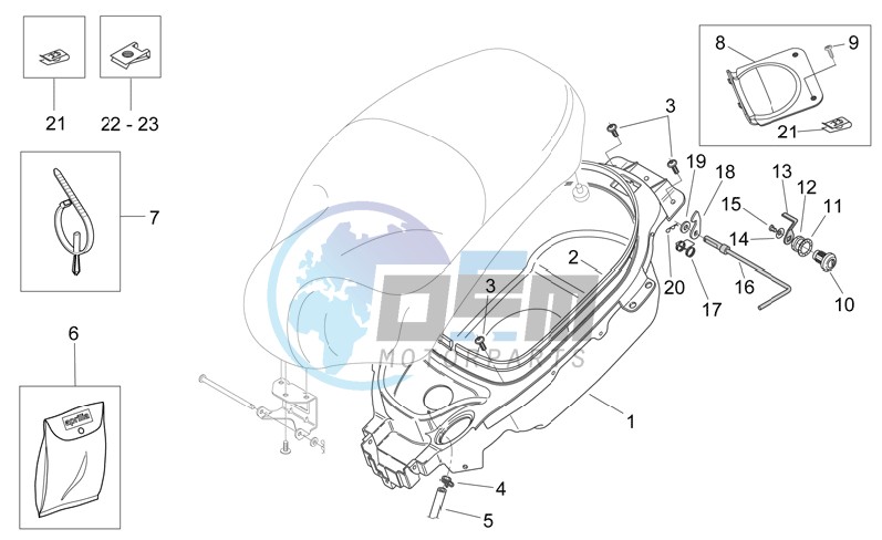 Helmet compartment