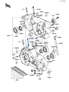 KX 250 B [KX250] (B1) [KX250] drawing CRANKCASE