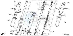 VT750CA9 Ireland - (EK / MME ST) drawing FRONT FORK