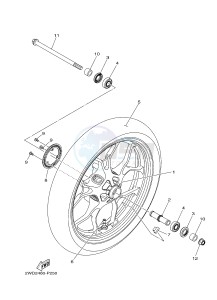 MTN-320-A MT-03 (B082 B083) drawing FRONT WHEEL