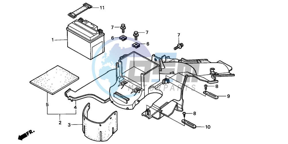 REAR FENDER/BATTERY