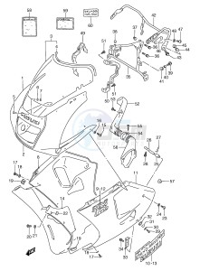 RGV250 (E24) drawing COWLING (MODEL M 33J)