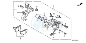 CBR1000RRA Europe Direct - (ED / HRC) drawing REAR BRAKE CALIPER