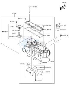 MULE PRO-DX KAF1000EJF EU drawing Cylinder Head Cover