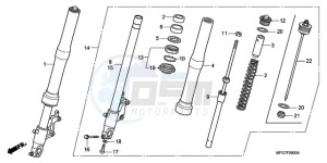 CB600F39 Spain - (SP / ST) drawing FRONT FORK