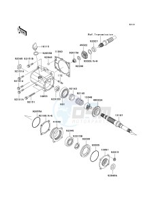 KVF 400 D [PRAIRIE 400] (D1-D4) [PRAIRIE 400] drawing FRONT BEVEL GEAR