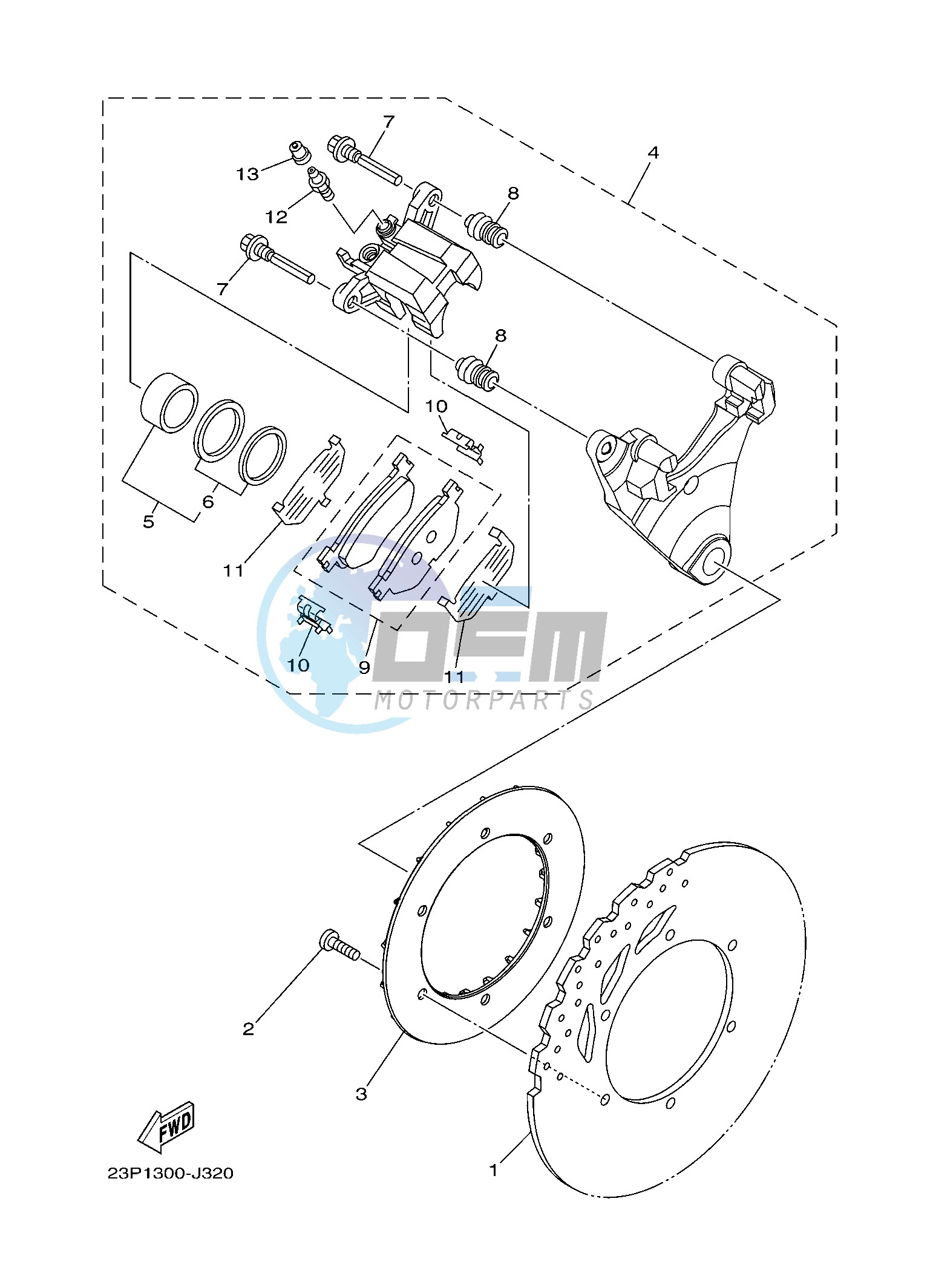 REAR BRAKE CALIPER