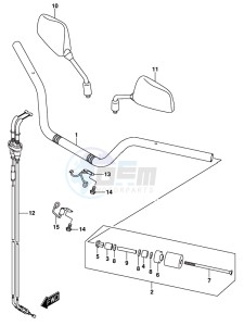 DL1000A drawing HANDLEBAR (DL1000AL8 E21)