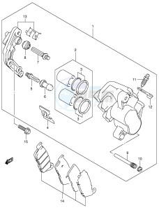 AN650 (E2) Burgman drawing FRONT CALIPER