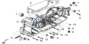 GTS 125I ABS-SNS EURO4 L7 drawing CRANKCASE LEFT