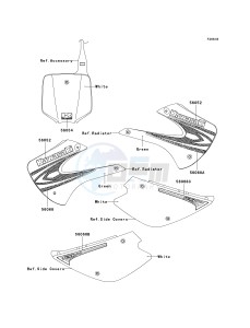 KX 100 A [KX100 MONSTER ENERGY] (A6F - A9FA) D8F drawing DECALS-- GREEN- --- D8F- -