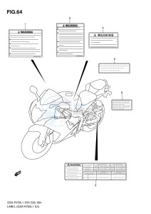 GSX-R750 (E3) drawing LABEL (GSX-R750L1 E3)