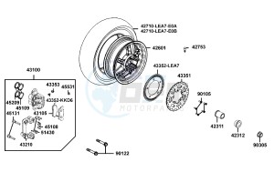 DOWNTOWN 300 I ABS drawing Rear Wheel