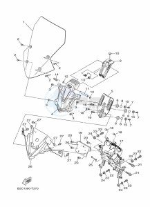 TRACER 900 MTT850 (B5C9) drawing WINDSHIELD