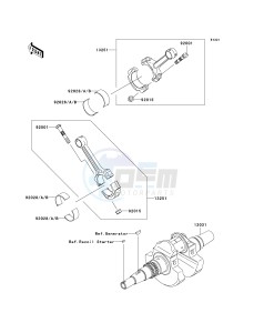 KVF 650 F [BRUTE FORCE 650 4X4I] (F6F-F9F ) F6F drawing CRANKSHAFT