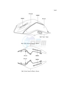 ZR 1000 B [Z1000 EUROPEAN] (B7F-B9F) 0B9F drawing DECALS-- BLACK_ORANGE- --- B9F- -