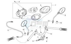 Scarabeo 50 2t e2 net drawing Handlebar - Dashboard