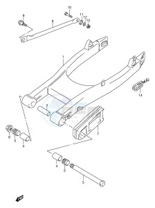 VZ800 (E2) MARAUDER drawing REAR SWINGING ARM