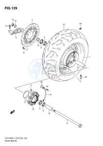 VLR1800 (E3-E28) drawing REAR WHEEL (VLR1800L1 E3)