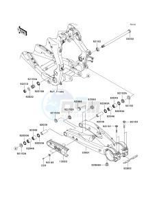 KSF 450 B [KFX450R MONSTER ENERGY] (B8F-B9FB) B8FA drawing SWINGARM