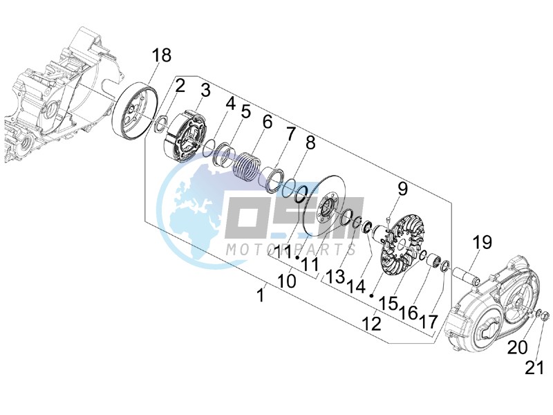 Driven pulley