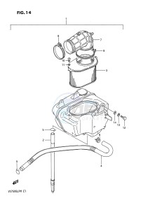 VS750GL (E1) INTRUDER drawing AIR CLEANER (REAR)