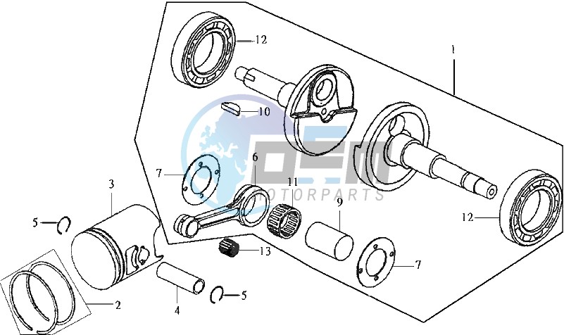 CRANKSHAFT / PISTON / PISTON RING